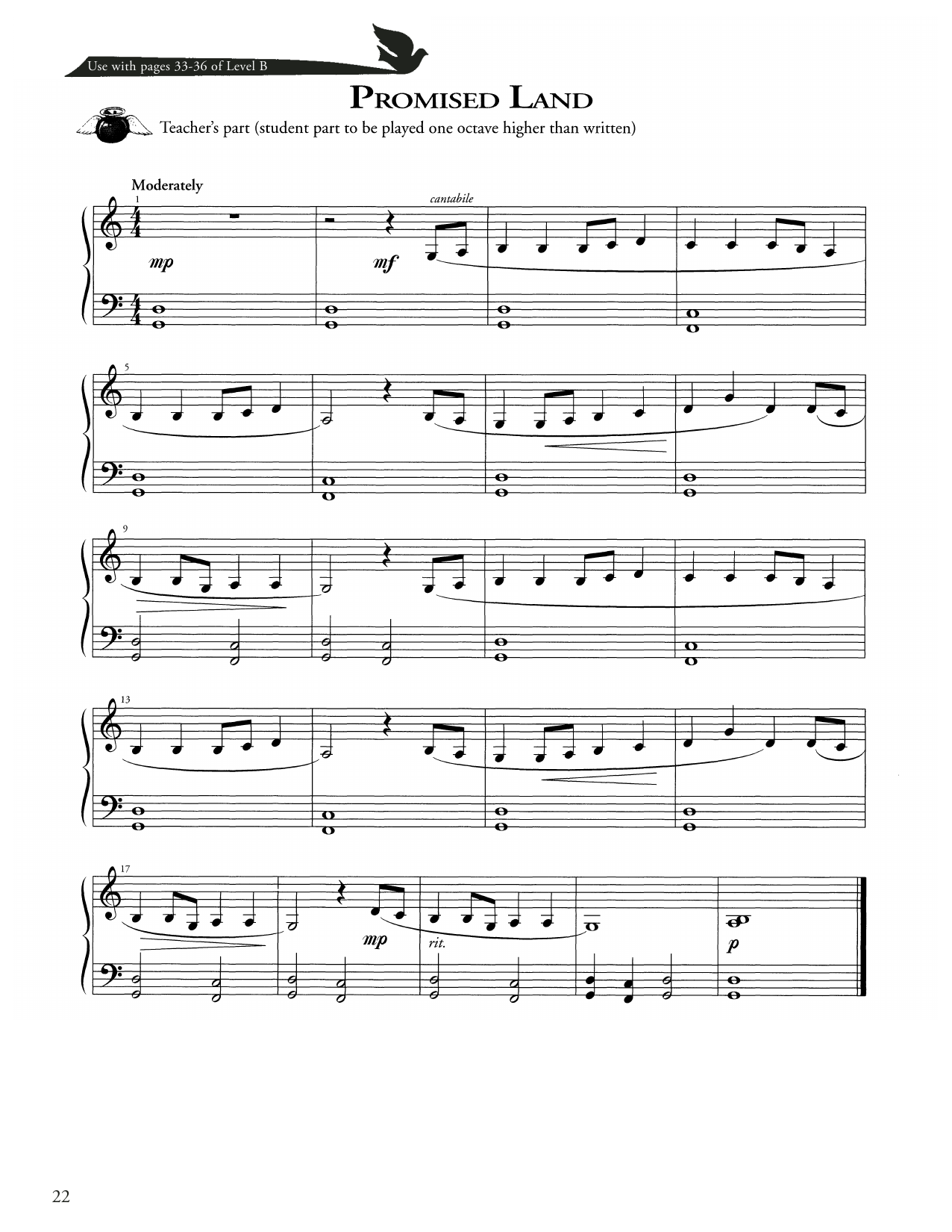 American Folk Hymn Promised Land sheet music notes and chords. Download Printable PDF.