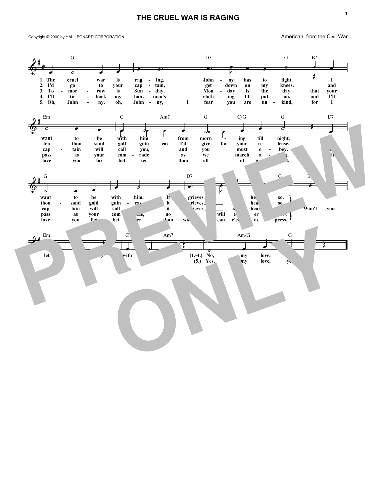 Learn to play American Folksong The Cruel War Is Raging sheet music for Lead Sheet / Fake Book in minutes. Price: 5.9900$ American Folksong The Cruel War Is Raging sheet music notes and chords arranged for Lead Sheet / Fake Book