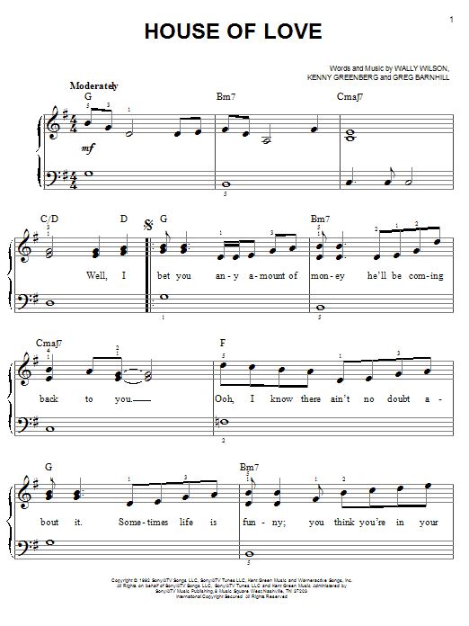 Amy Grant with Vince Gill House Of Love sheet music notes and chords. Download Printable PDF.