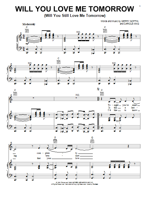 Amy Winehouse Will You Love Me Tomorrow Will You Still Love Me Tomorrow Sheet Music Pdf Notes Chords Pop Score Piano Vocal Guitar Right Hand Melody Download Printable Sku 88346