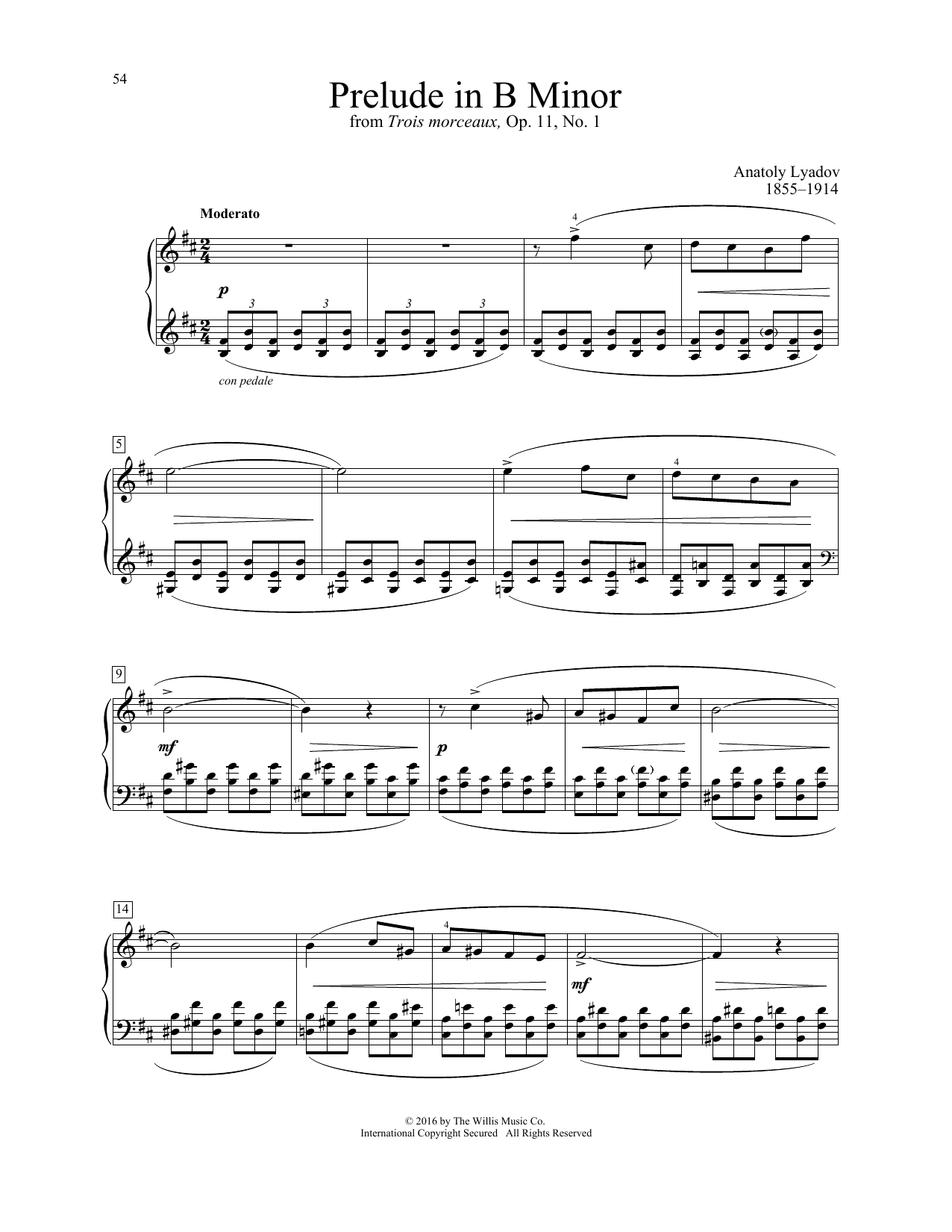 Learn to play Anatoly Lyadov Prelude In B Minor sheet music for Educational Piano in minutes. Anatoly Lyadov Prelude In B Minor sheet music notes and chords