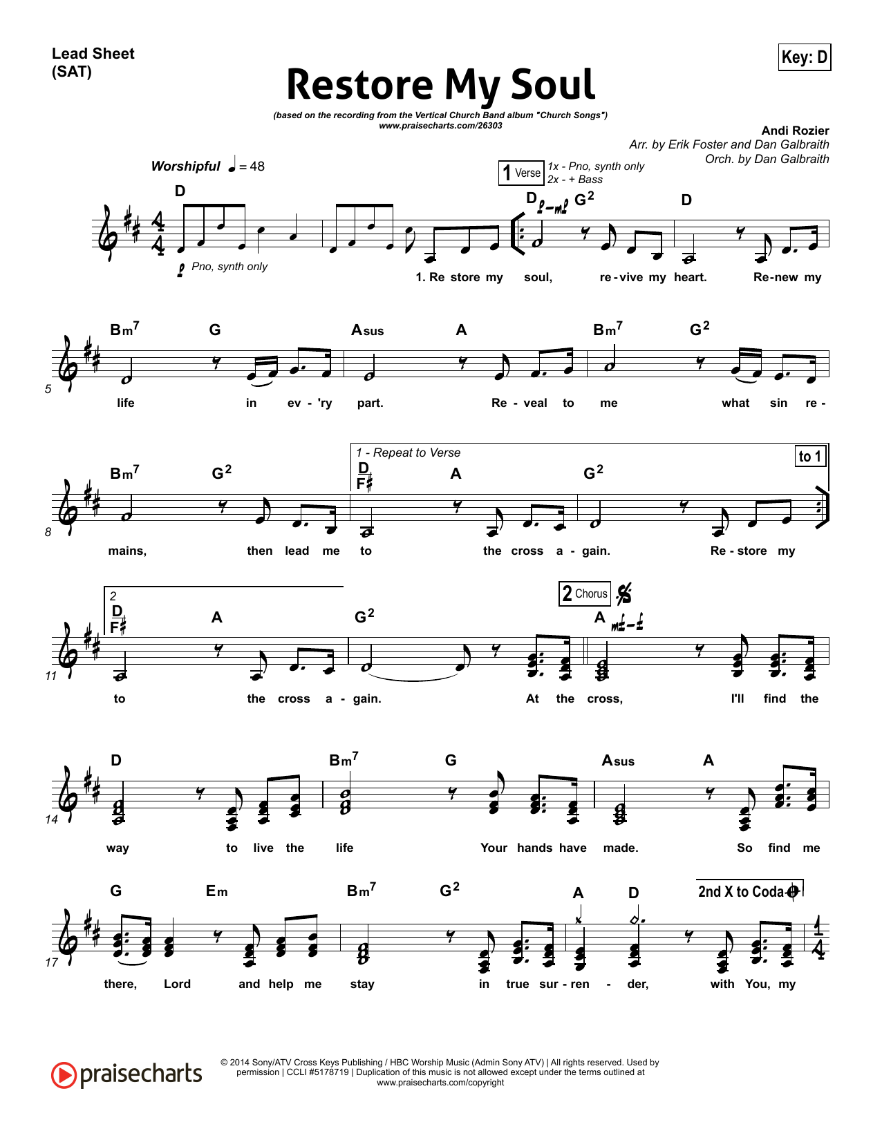 Learn to play Andi Rozier Restore My Soul sheet music for Lead Sheet / Fake Book in minutes. Price: 6.9900$ Andi Rozier Restore My Soul sheet music notes and chords arranged for Lead Sheet / Fake Book