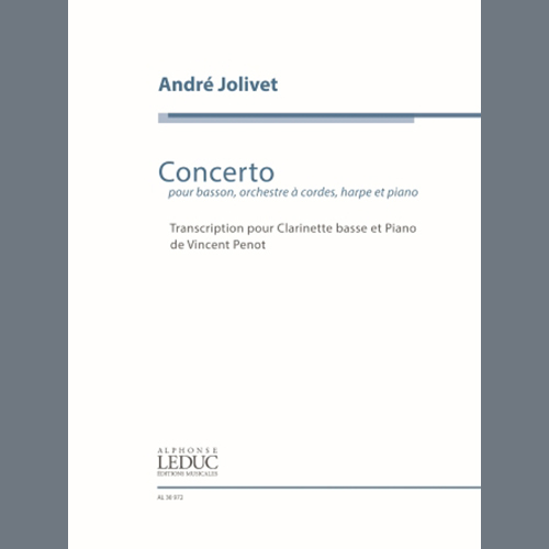 André Jolivet Concerto for Bassoon, transcription for Bass Clarinet Profile Image