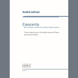 Download or print André Jolivet Concerto for Bassoon, transcription for Bass Clarinet Sheet Music Printable PDF 48-page score for Classical / arranged Piano Solo SKU: 1627712