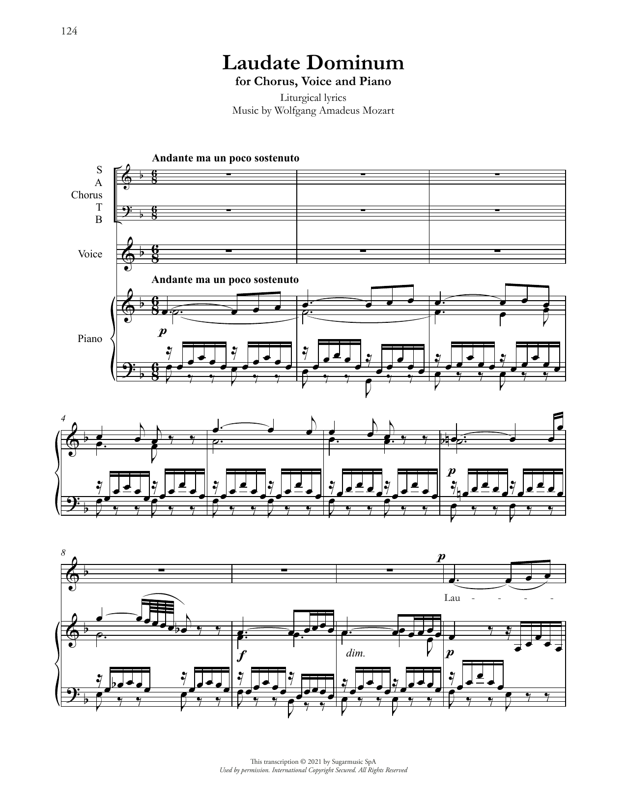 Andrea Bocelli Laudate Dominum sheet music notes and chords. Download Printable PDF.