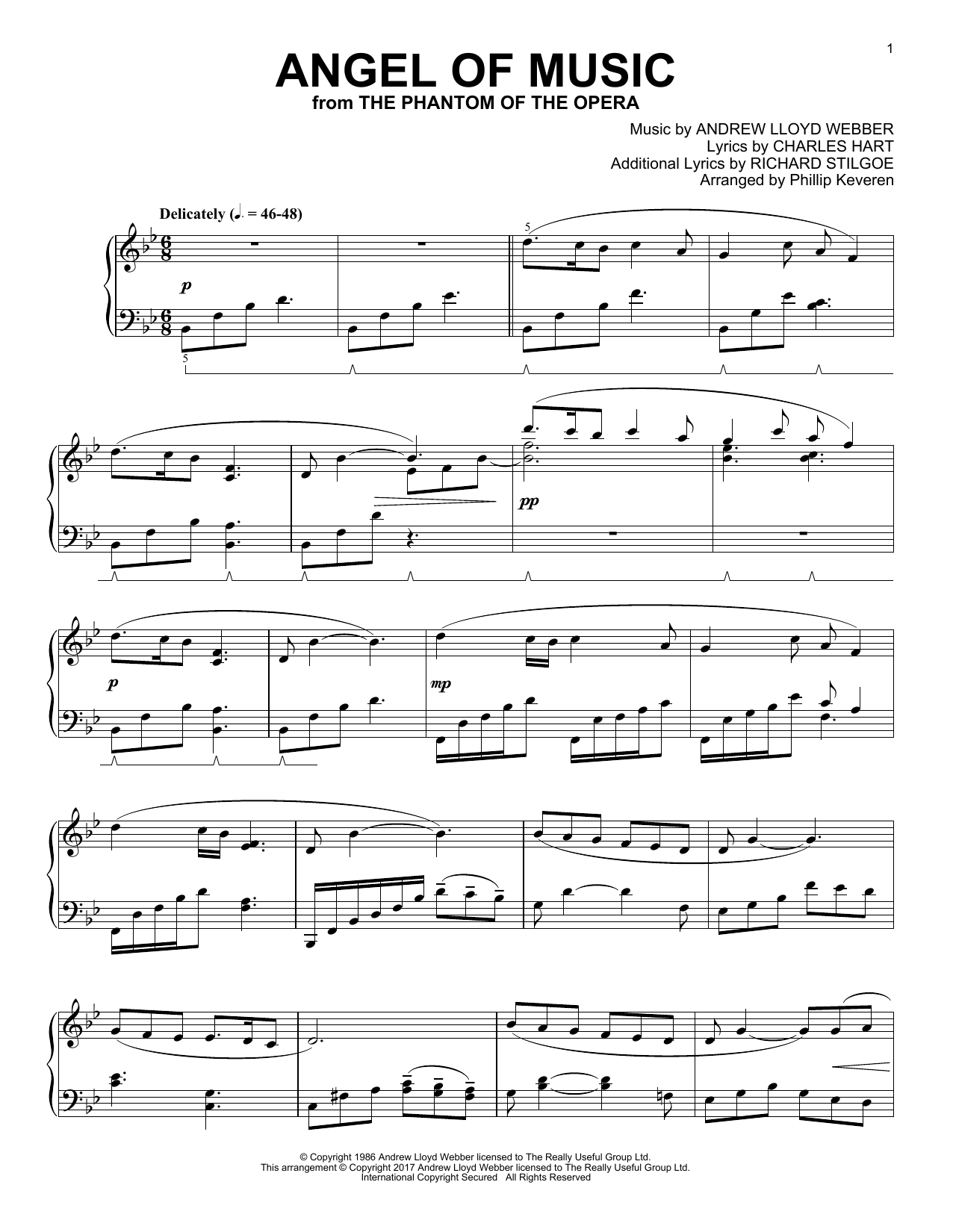 Andrew Lloyd Webber Angel Of Music (from The Phantom Of The Opera) (arr.  Phillip Keveren) Sheet Music & Chords for Piano Solo | Download PDF Score  - 4