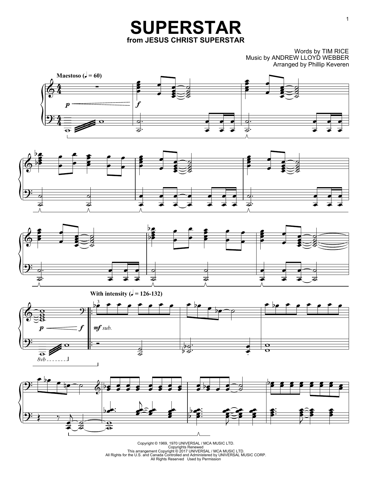 Phillip Keveren Superstar sheet music notes and chords. Download Printable PDF.