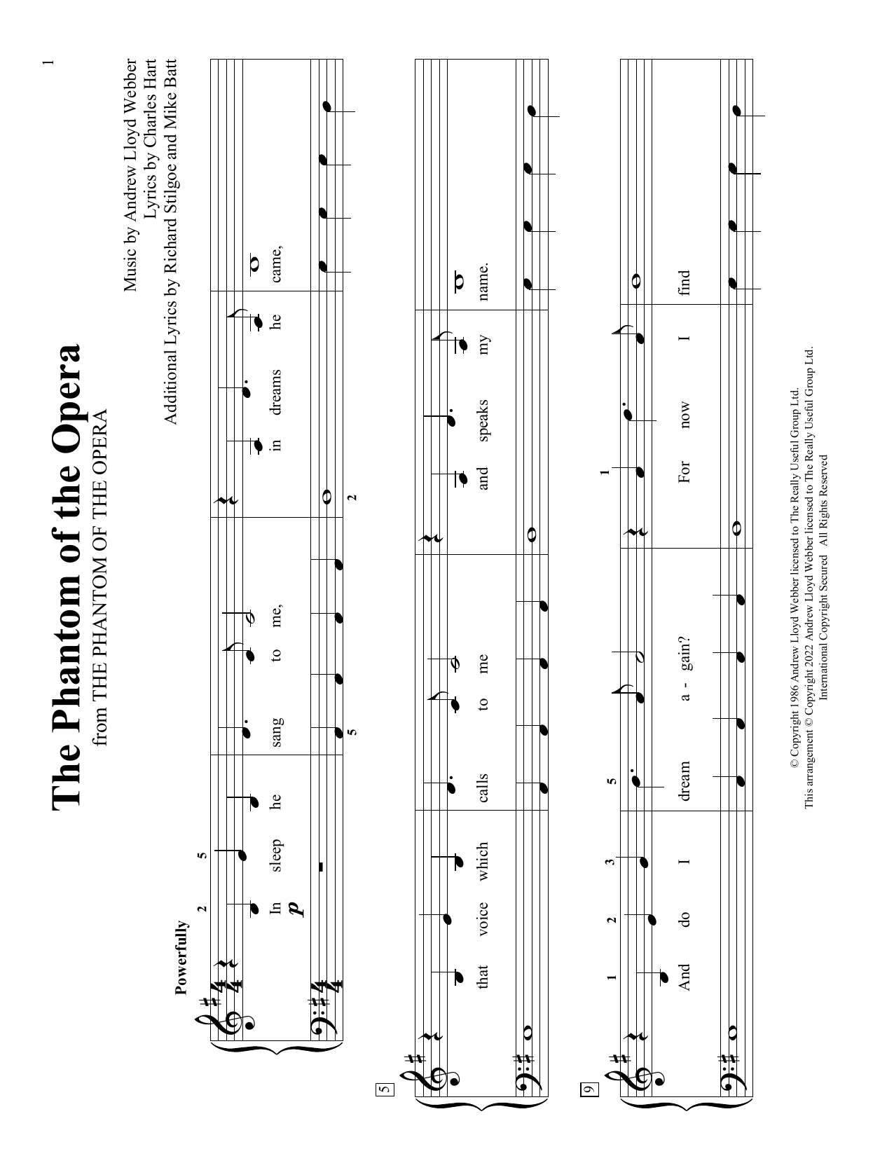 Andrew Lloyd Webber The Phantom Of The Opera Sheet Music For Educational Piano Download Pdf 9012