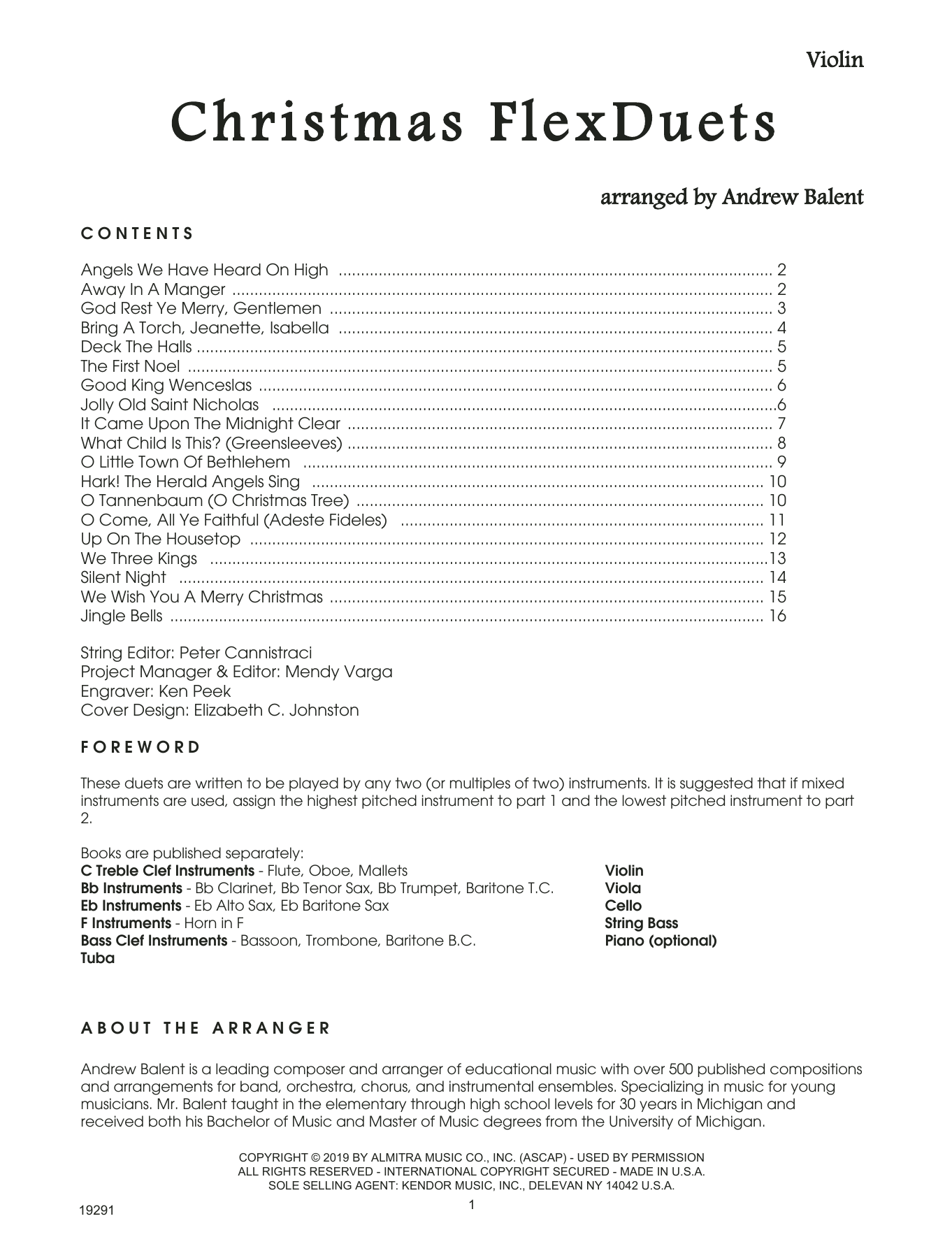 Learn to play Andrew Balent Christmas Flexduets - Violin sheet music for String Ensemble in minutes. Andrew Balent Christmas Flexduets - Violin sheet music notes and chords. Download Printable PDF.