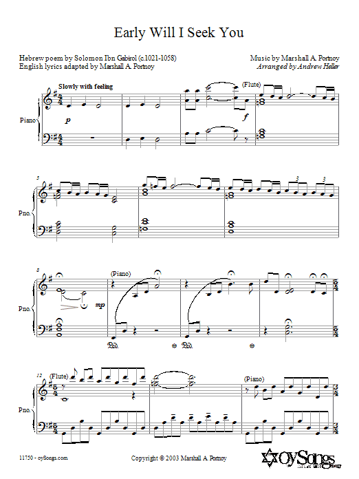 Learn to play Anderew Heller Early Will I Seek You sheet music for SATB Choir in minutes. Price: 3.9900$ Anderew Heller Early Will I Seek You sheet music notes and chords arranged for SATB Choir