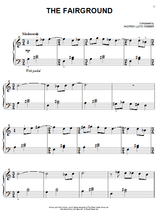 Andrew Lloyd Webber The Fairground sheet music notes and chords. Download Printable PDF.