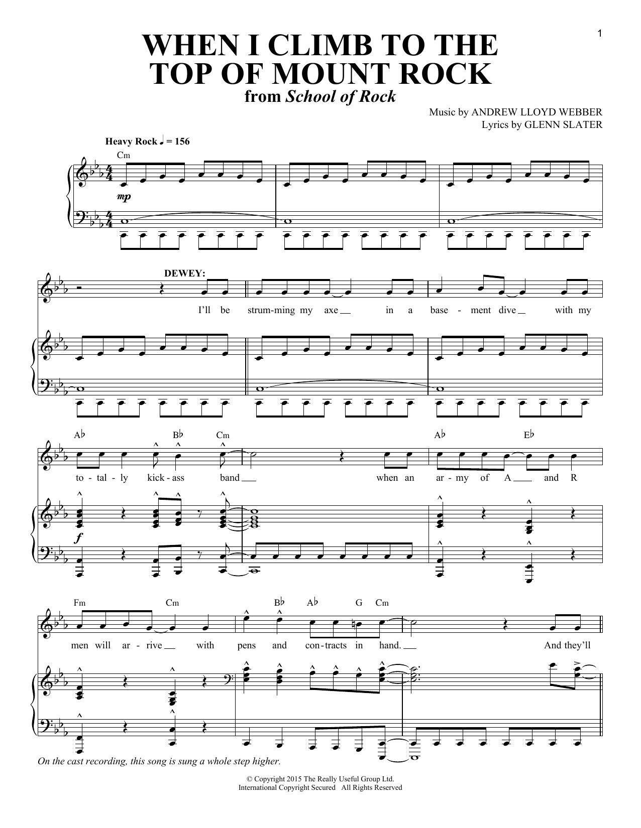 Learn to play Andrew Lloyd Webber When I Climb To The Top Of Mount Rock sheet music for Piano & Vocal in minutes. Andrew Lloyd Webber When I Climb To The Top Of Mount Rock sheet music notes and chords