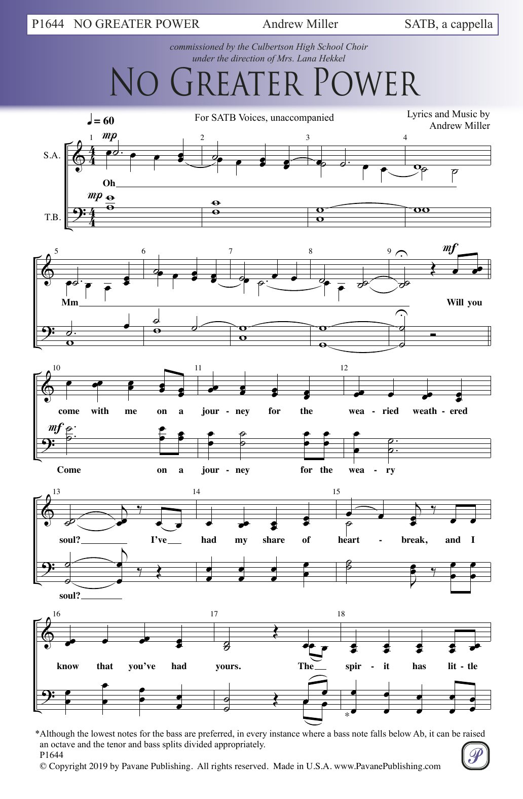 Andrew Miller No Greater Power sheet music notes and chords. Download Printable PDF.