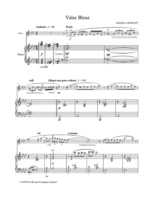 Angela Morley Valse Bleue (score and parts) sheet music notes and chords. Download Printable PDF.