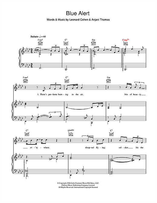 Learn to play Anjani Blue Alert sheet music for Piano, Vocal & Guitar in minutes. Anjani Blue Alert sheet music notes and chords. Download Printable PDF.