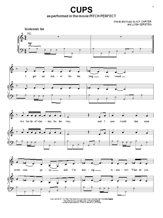 Anna Kendrick Cups When I M Gone Sheet Music Pdf Notes Chords Film Tv Score Very Easy Piano Download Printable Sku 99187 Just send me a message for your and bm when the lights all went out we watched our lives on the screen. anna kendrick cups when i m gone sheet music notes chords download printable very easy piano pdf score sku 99187