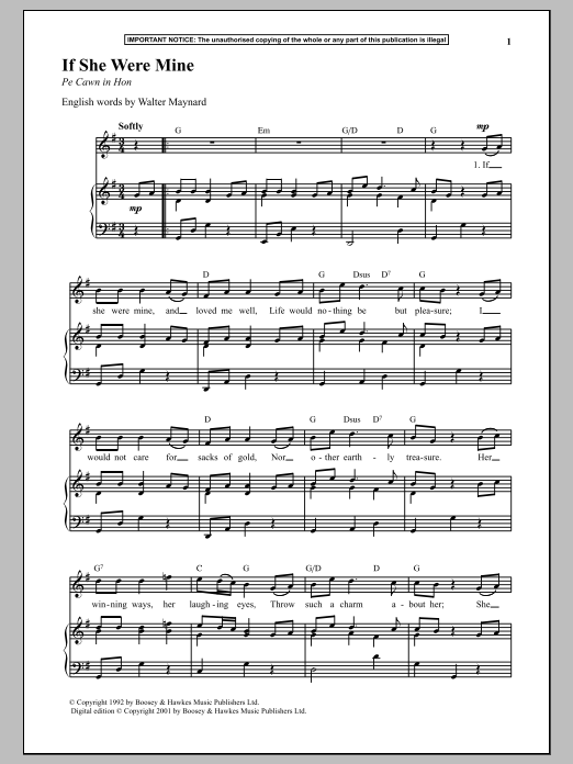 Anonymous If She Were Mine sheet music notes and chords. Download Printable PDF.