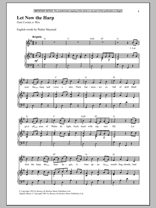 Anonymous Let Now The Harp sheet music notes and chords. Download Printable PDF.