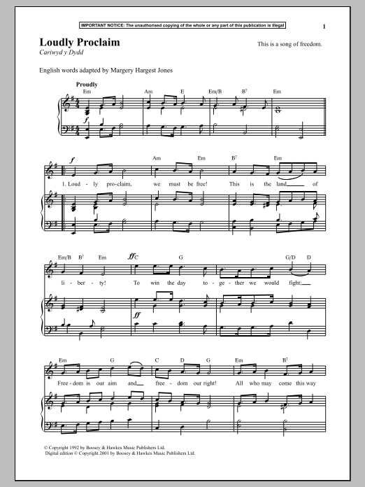 Anonymous Loudly Proclaim sheet music notes and chords. Download Printable PDF.