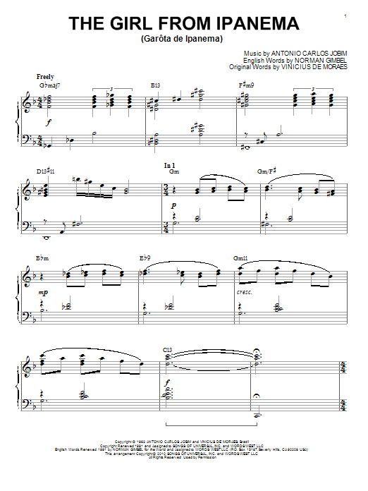 Antonio Carlos Jobim The Girl From Ipanema (Garota De Ipanema) [Jazz version] (arr. Brent Edstrom) sheet music notes and chords. Download Printable PDF.