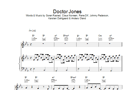 Aqua Doctor Jones sheet music notes and chords. Download Printable PDF.