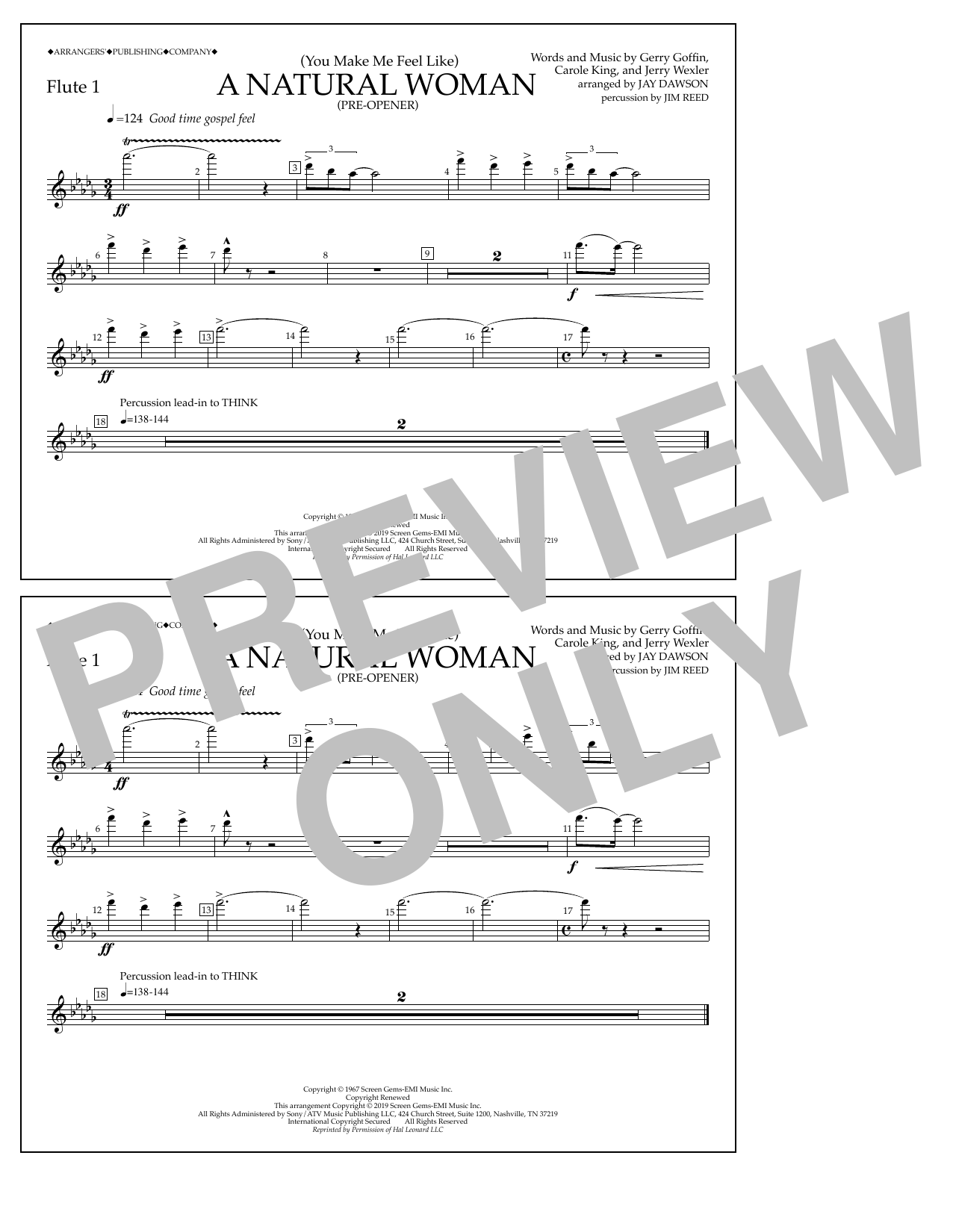 Learn to play Aretha Franklin (You Make Me Feel Like) A Natural Woman (Pre-Opener) (arr. Jay Dawson) - Flute 1 sheet music for Marching Band in minutes. Price: 7.8900$ Aretha Franklin (You Make Me Feel Like) A Natural Woman (Pre-Opener) (arr. Jay Dawson) - Flute 1 sheet music notes and chords arranged for Marching Band