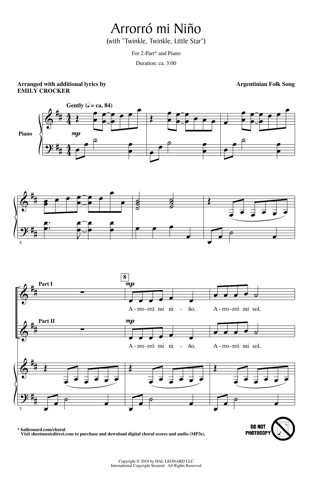 Learn to play Argentinian Folksong Arrorró Mi Niño (Lullaby, My Baby) (with Argentinian Folksong Arrorró Mi Niño (Lullaby, My Baby) (with