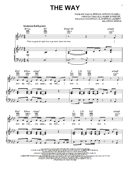 Ariana Grande The Way sheet music notes and chords. Download Printable PDF.
