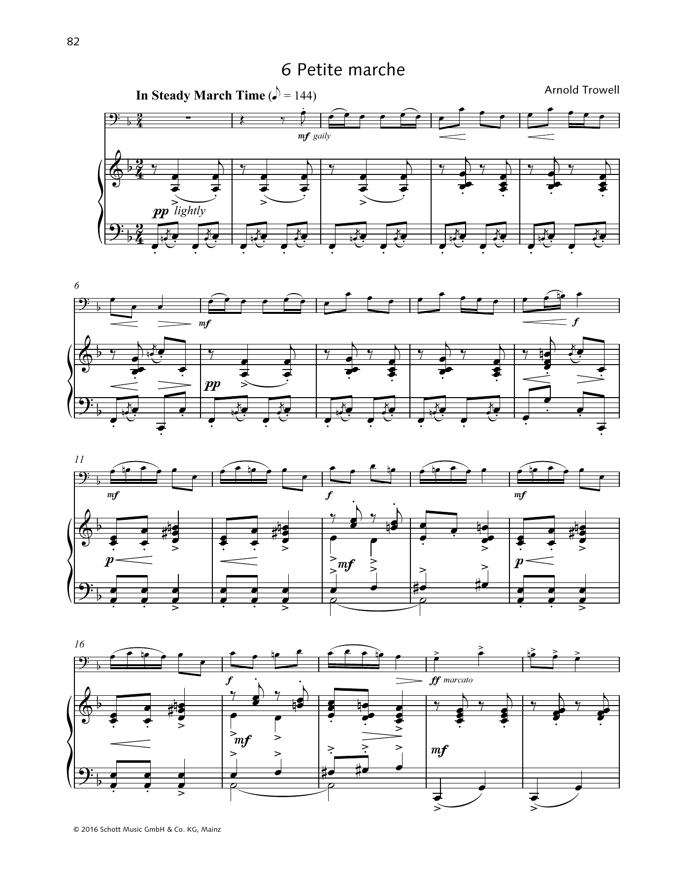 Arnold Trowell Petite marche sheet music notes and chords. Download Printable PDF.