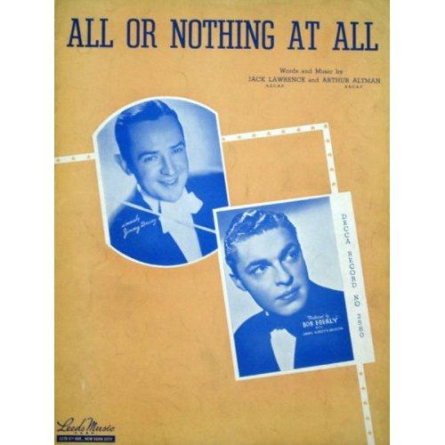 All Or Nothing At All Sheet Music by Arthur Altman, Piano, Vocal & Guitar