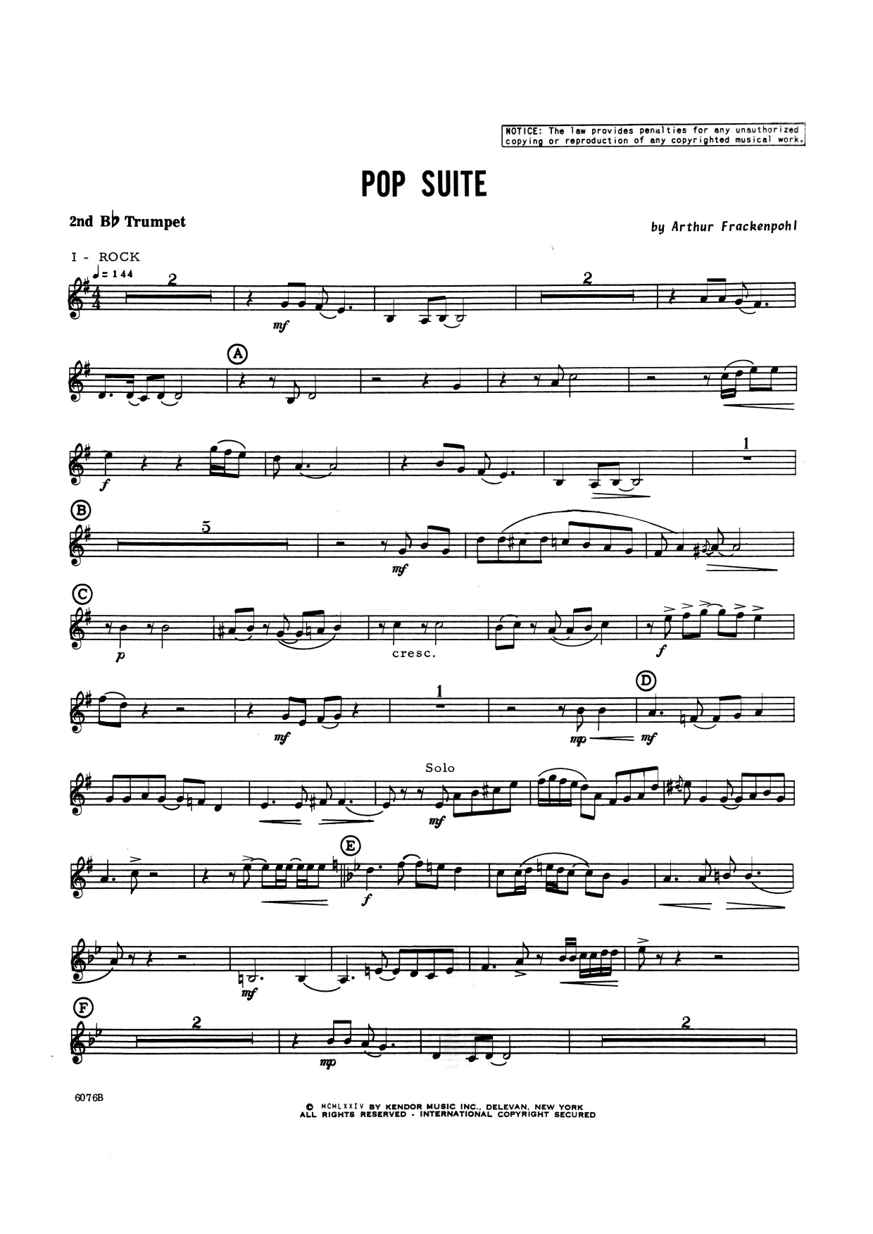 Learn to play Arthur Frackenpohl Pop Suite - 2nd Bb Trumpet sheet music for Brass Ensemble in minutes. Arthur Frackenpohl Pop Suite - 2nd Bb Trumpet sheet music notes and chords. Download Printable PDF.
