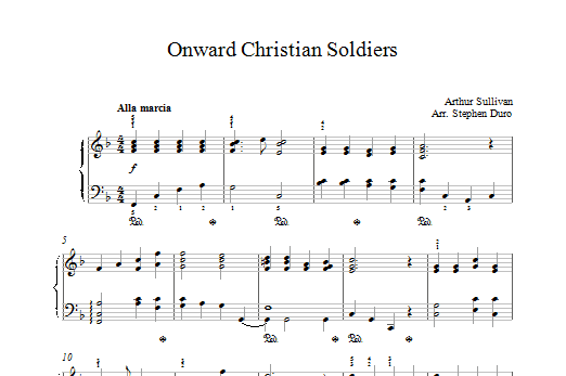 Arthur Seymour Sullivan Onward Christian Soldiers sheet music notes and chords. Download Printable PDF.