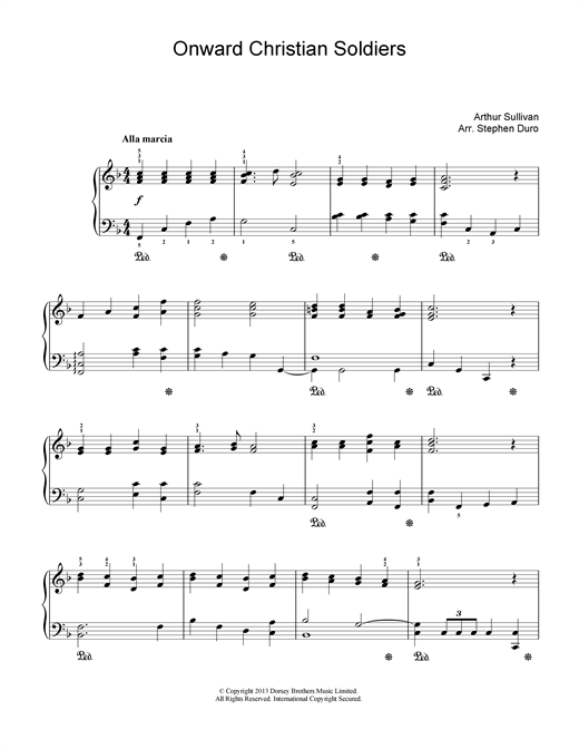 Arthur Seymour Sullivan Onward Christian Soldiers sheet music notes and chords. Download Printable PDF.