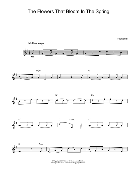 Arthur Seymour Sullivan The Flowers That Bloom In The Spring sheet music notes and chords. Download Printable PDF.