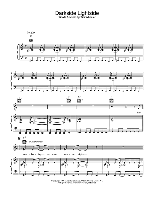 Ash Darkside Lightside sheet music notes and chords. Download Printable PDF.