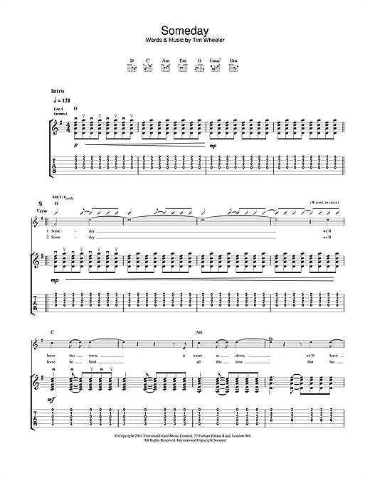 Ash Someday sheet music notes and chords. Download Printable PDF.