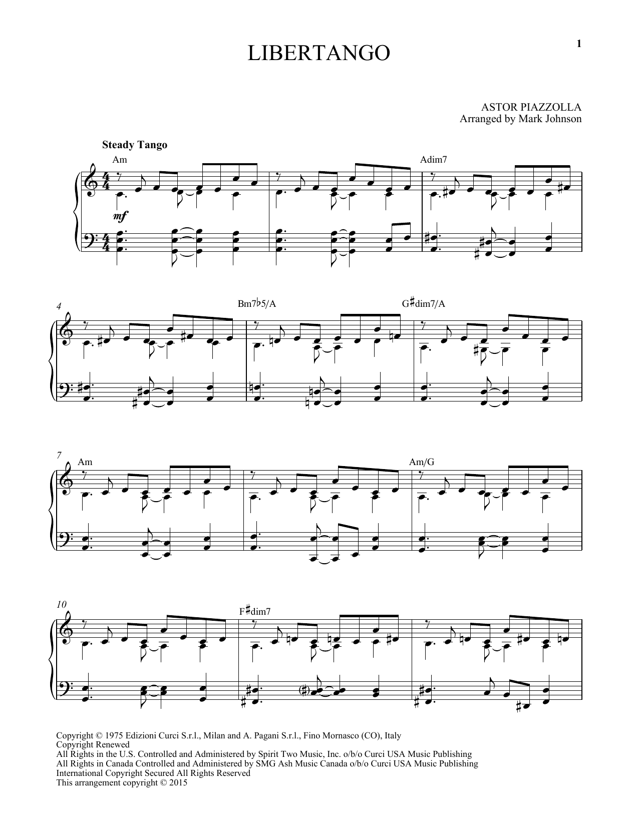 libertango guitar score