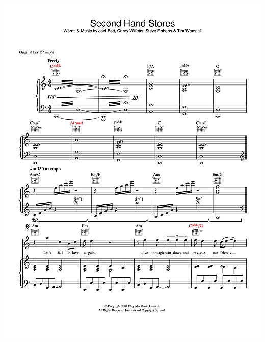 Athlete Second Hand Stores sheet music notes and chords. Download Printable PDF.