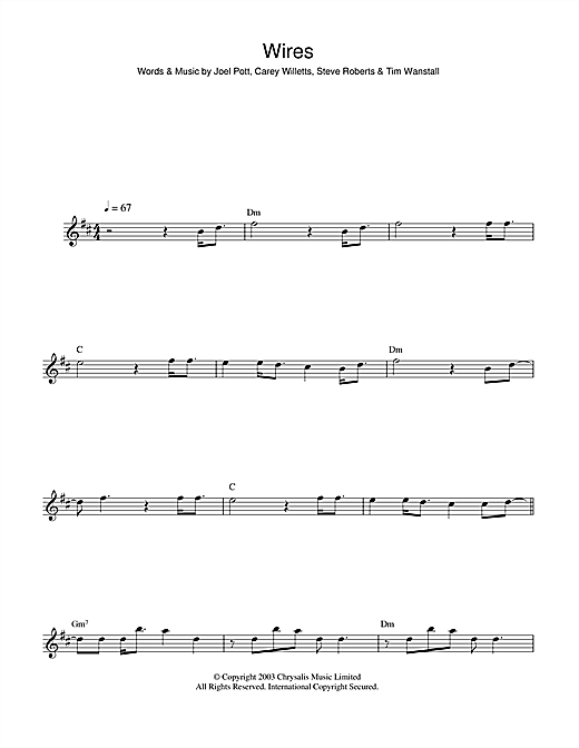 Learn to play Athlete Wires sheet music for Alto Sax Solo in minutes. Athlete Wires sheet music notes and chords. Download Printable PDF.