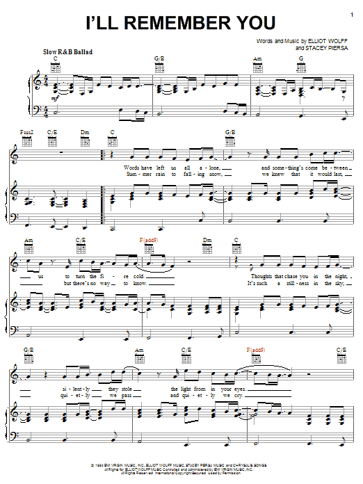 Learn to play Atlantic Starr I'll Remember You sheet music for Piano, Vocal & Guitar (Right-Hand Melody) in minutes. Price: 6.9900$ Atlantic Starr I'll Remember You sheet music notes and chords. Download Printable PDF.
