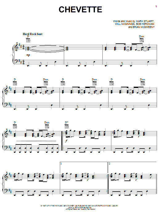 Audio Adrenaline Chevette sheet music notes and chords. Download Printable PDF.