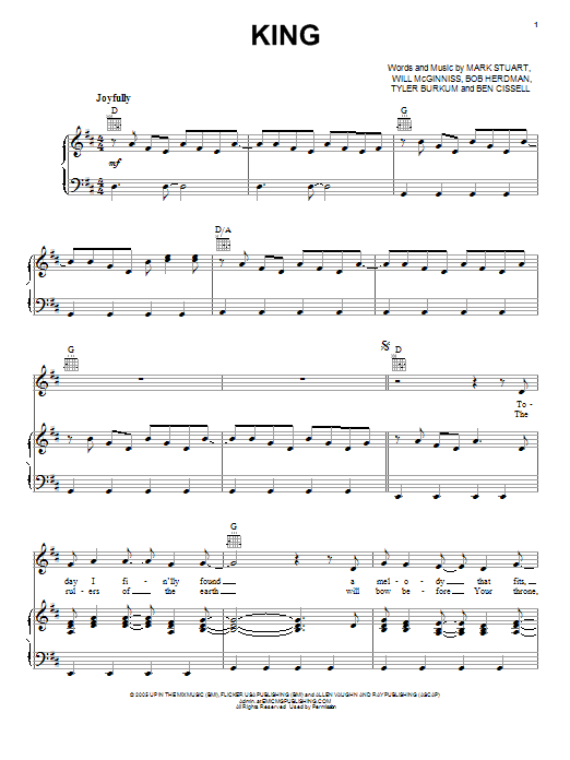 Audio Adrenaline King sheet music notes and chords. Download Printable PDF.