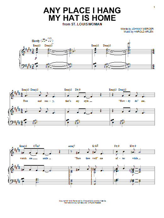 Audra McDonald Any Place I Hang My Hat Is Home sheet music notes and chords. Download Printable PDF.