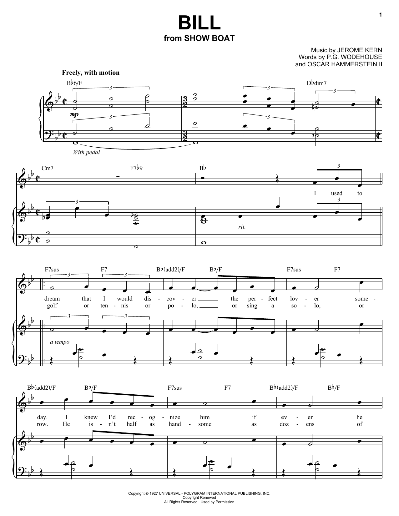 Audra McDonald Bill sheet music notes and chords. Download Printable PDF.