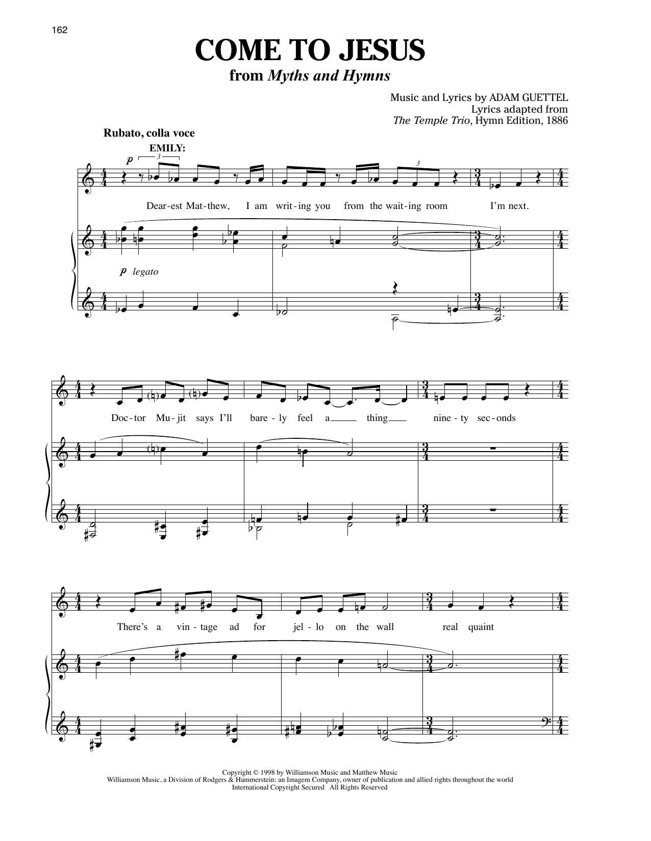 Audra McDonald Come To Jesus sheet music notes and chords. Download Printable PDF.