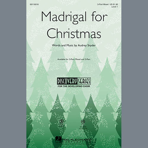 Audrey Snyder Download Printable PDF Score Easily Download Audrey Snyder Printable PDF piano music notes, guitar tabs for 3-Part Mixed Choir. Transpose or transcribe this score in no time - Learn how to play song progression.