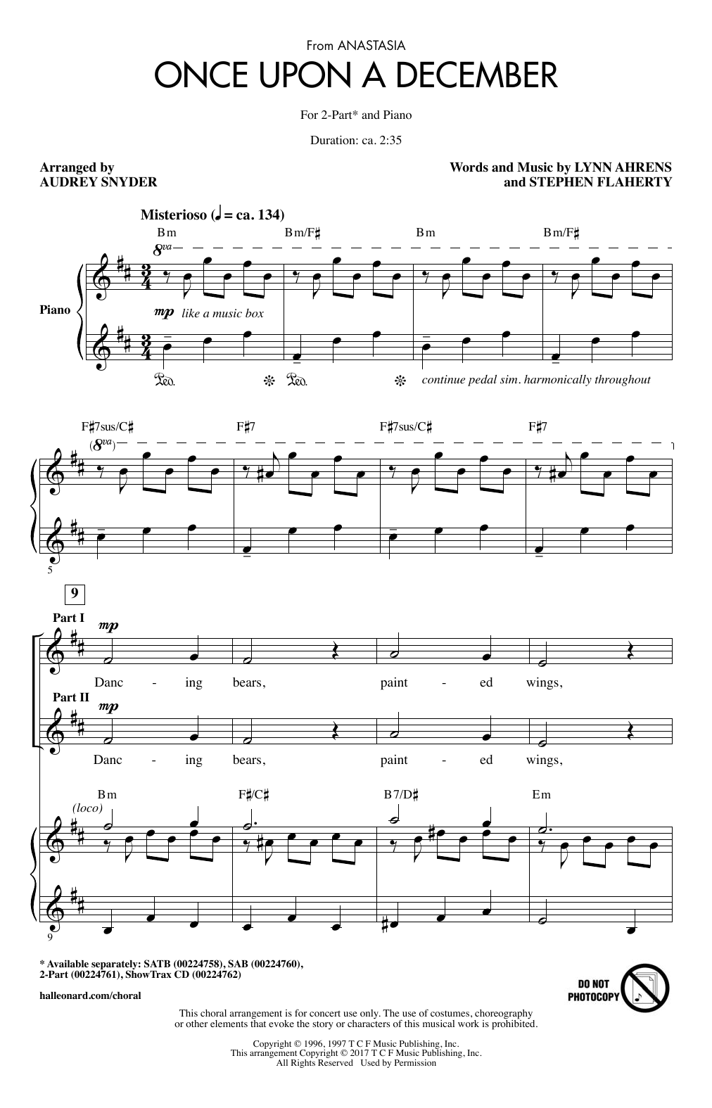 Audrey Snyder Once Upon A December sheet music notes and chords. Download Printable PDF.