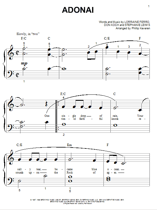 Learn to play Avalon Adonai sheet music for Big Note Piano in minutes. Avalon Adonai sheet music notes and chords. Download Printable PDF.