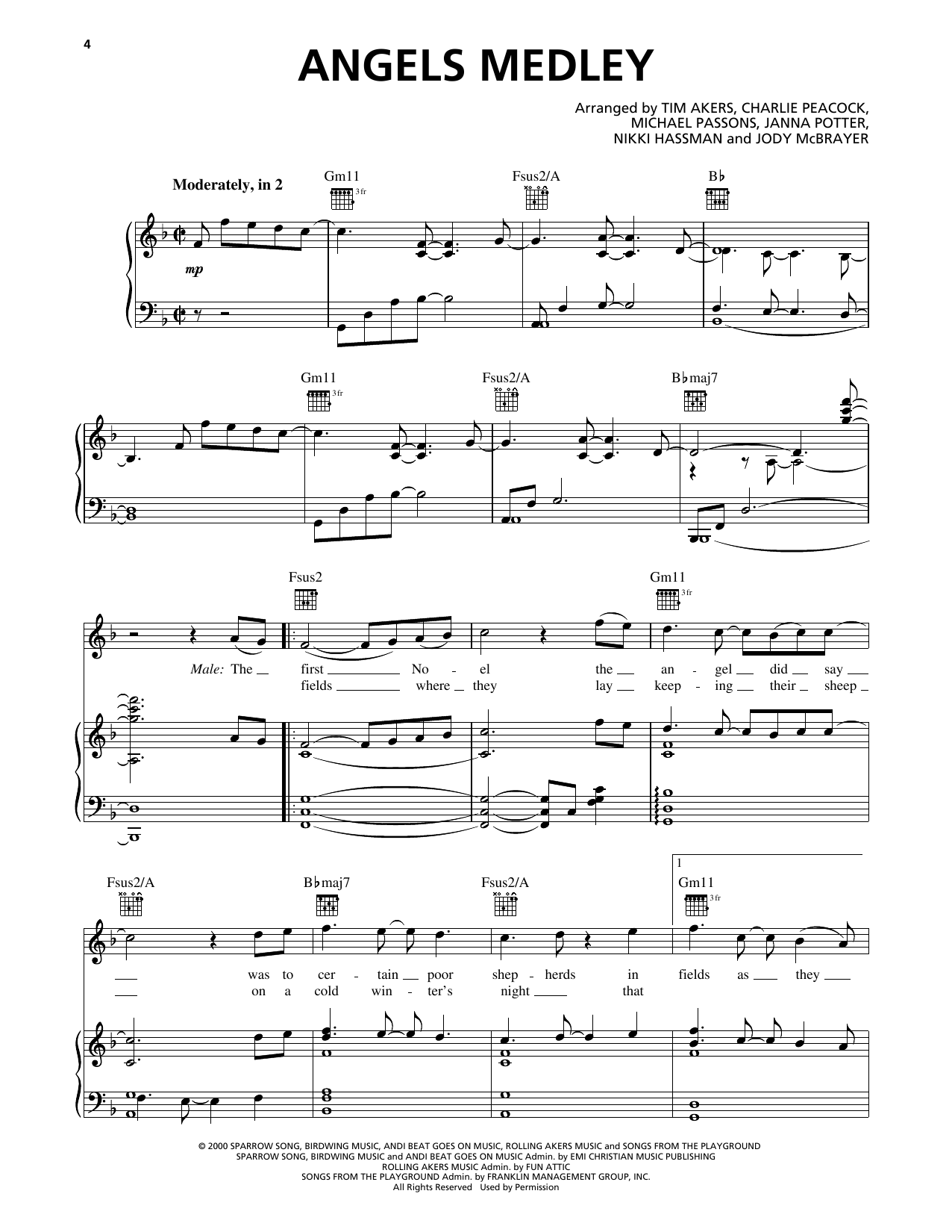 Avalon Angels Medley sheet music notes and chords. Download Printable PDF.