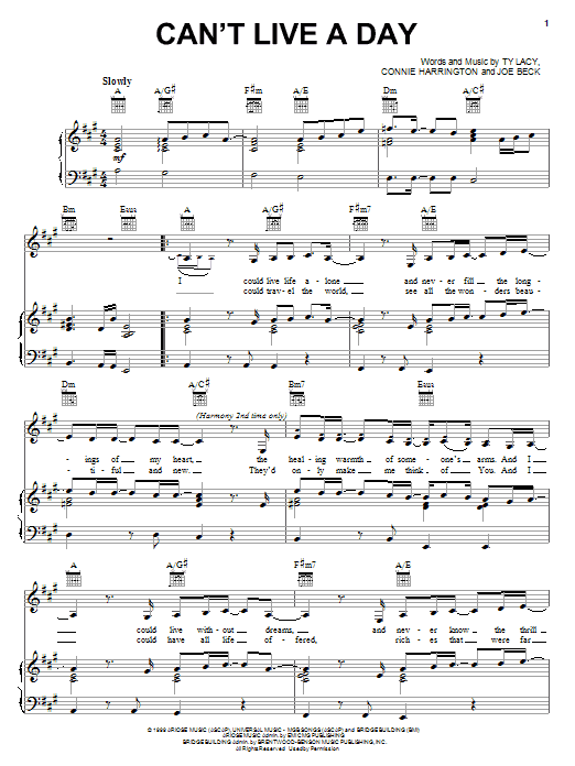 Learn to play Avalon Can't Live A Day sheet music for Piano, Vocal & Guitar (Right-Hand Melody) in minutes. Avalon Can't Live A Day sheet music notes and chords. Download Printable PDF.